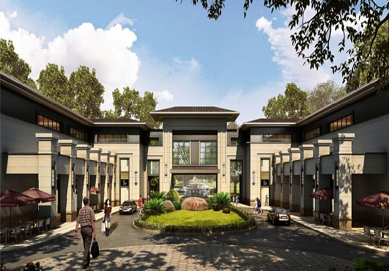 沿九龍路主入口透視圖